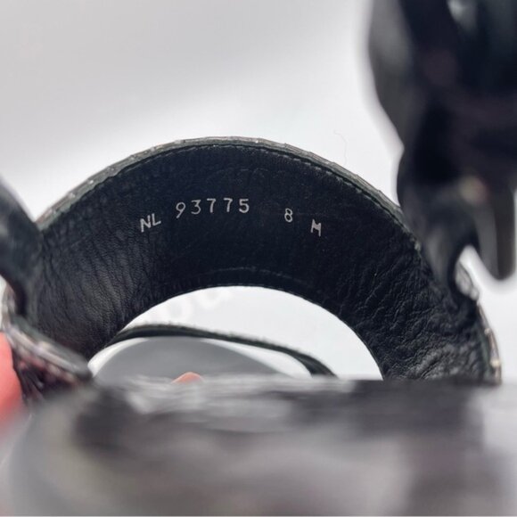 Stuart Weitzman Heels Women's 8 US Snakeskin Slingback Sandals Strap‎ Vintage - Picture 9 of 13